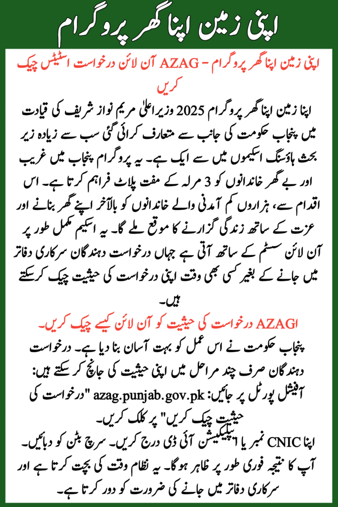 Apni Zameen Apna Ghar Program